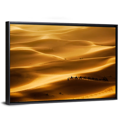Golden Hour Camel Caravan Wall Art