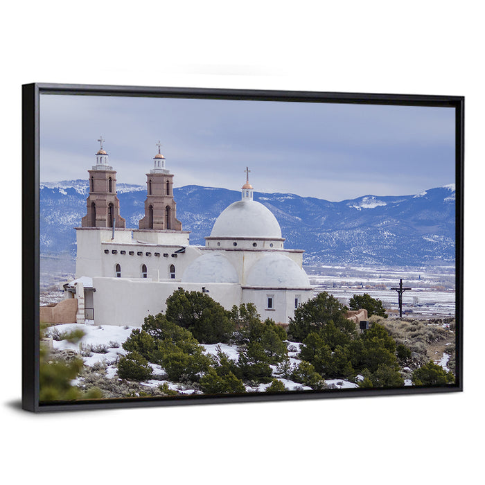 Sanctuario De Chimayo, El Rancho Wall Art as a framed canvas