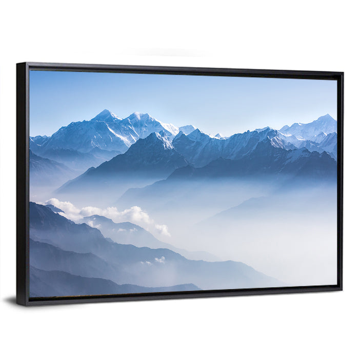 Mount Everest Wall Art as a framed canvas