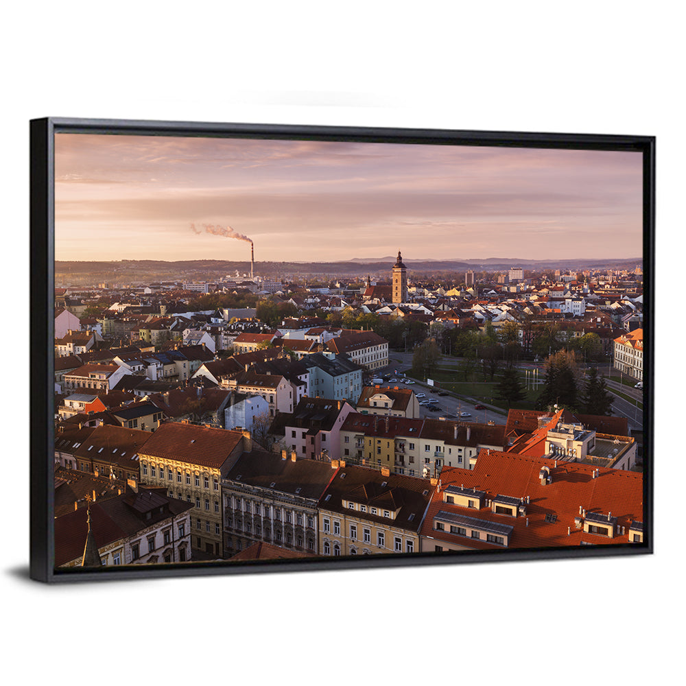 Red Tiled Rooftops at Golden Hour Wall Art