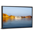 Lake Nasser Cruise Ship at Golden Hour Wall Art