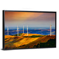 Golden Hour Wind Turbines Wall Art