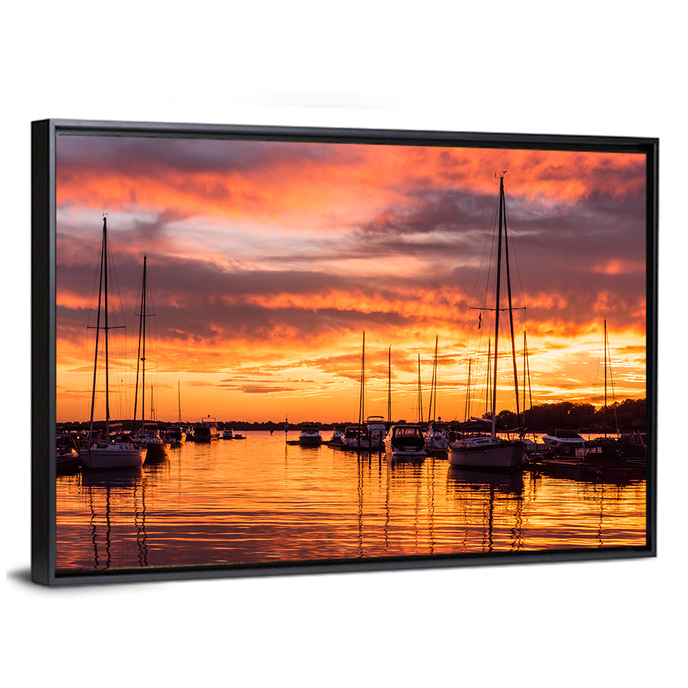 Lake Norman Harbor Sunset Wall Art