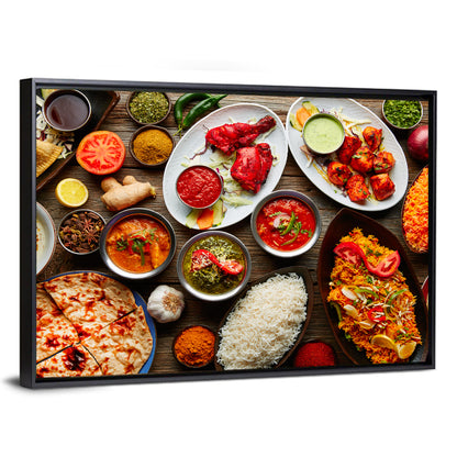 Indian Cuisine Flat Lay Wall Art