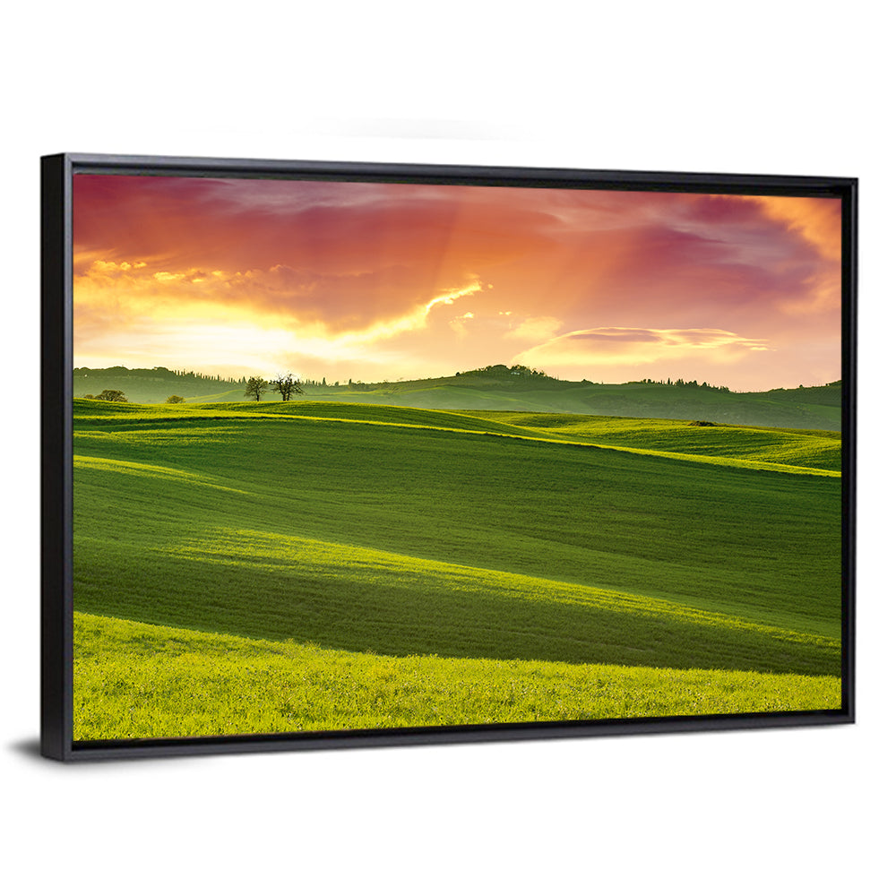 Tuscany Rolling Hills Sunset Wall Art