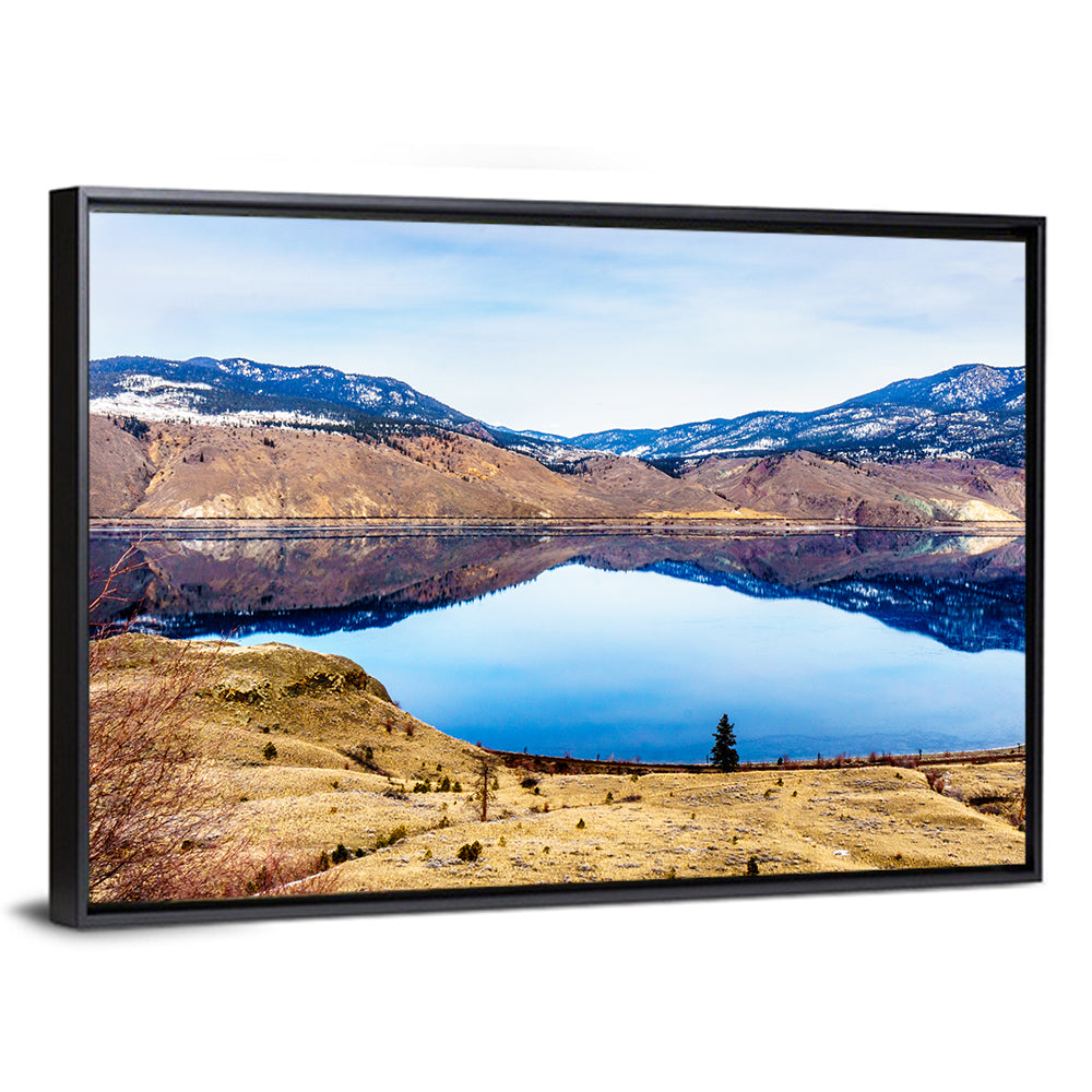 Kamloops Lake Sunset with Snow Capped Peaks Wall Art