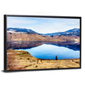 Kamloops Lake Sunset with Snow Capped Peaks Wall Art