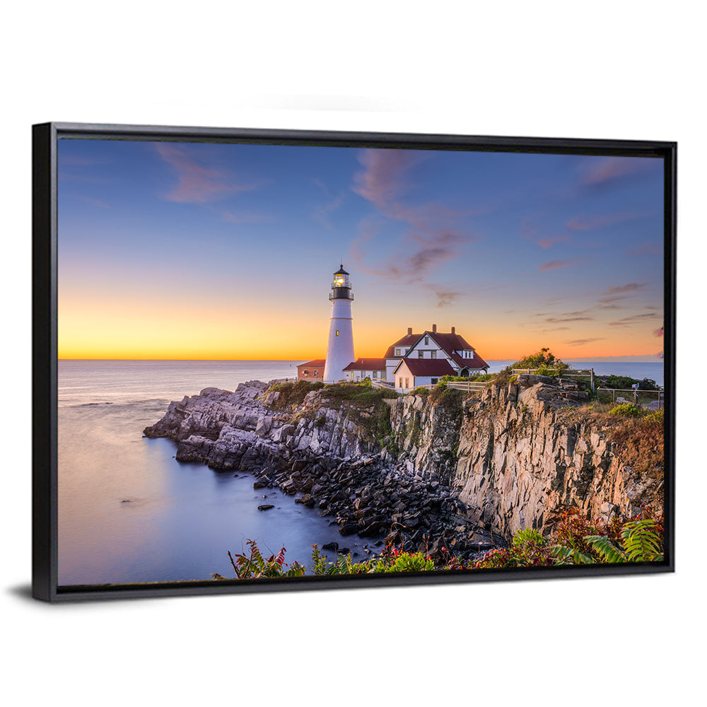 Portland Head Light at Dusk Wall Art
