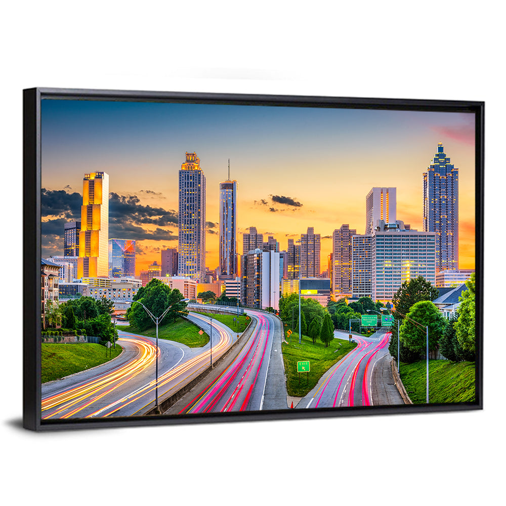 Atlanta Skyline at Dusk Wall Art