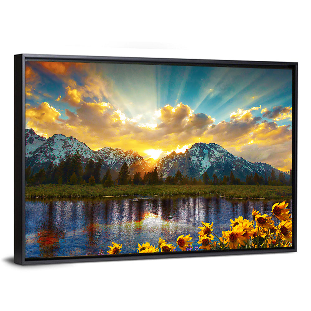 Grand Teton Sunrise Reflection Wall Art