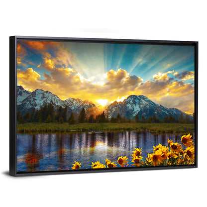 Grand Teton Sunrise Reflection Wall Art