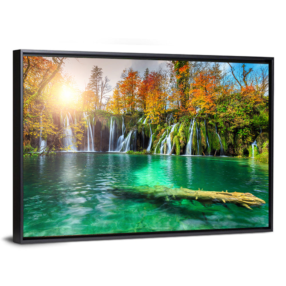 Autumn Waterfalls at Plitvice Lakes Wall Art