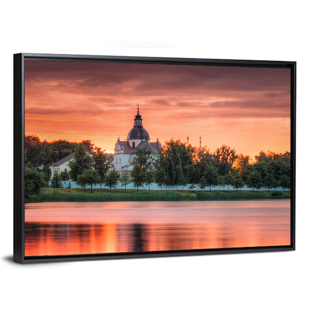 Corpus Christi Church Sunset Reflection Wall Art