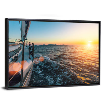 Sunset Sail from Deck Wall Art