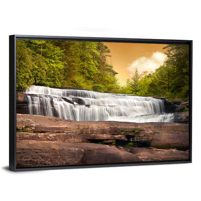Blue Ridge Waterfall at Golden Hour Wall Art