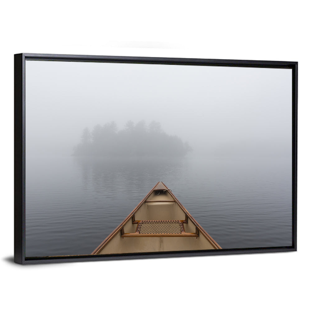 Canoe on Misty Ontario Lake Wall Art