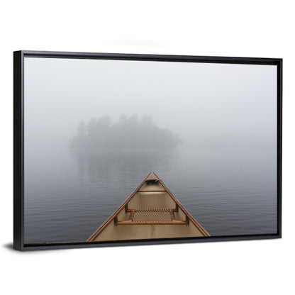 Canoe on Misty Ontario Lake Wall Art