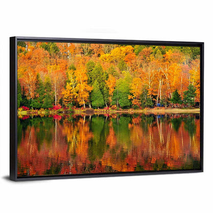 Autumn Forest Reflection Wall Art