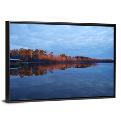 Lake Livingston Pier at Golden Hour Wall Art