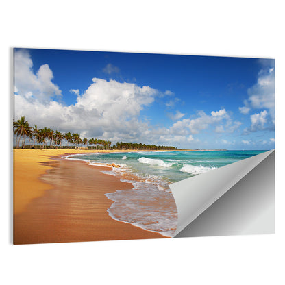 Palm Lined Tropical Coast Wall Art