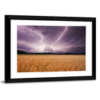 Lightning Over Wheat Field Wall Art