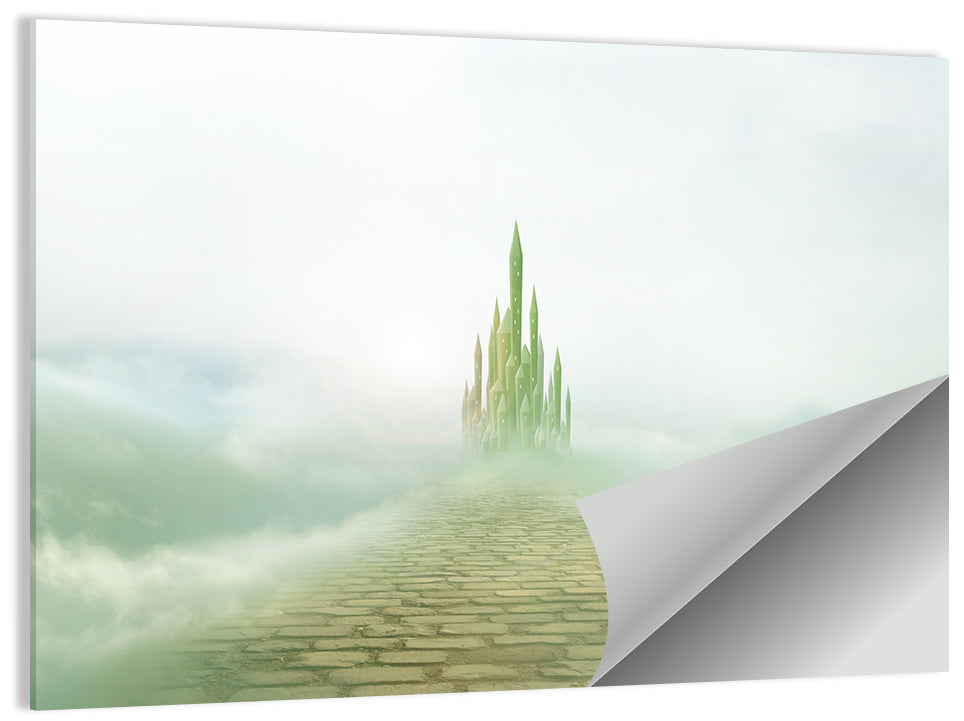 Cobblestone Path to Emerald Castle Wall Art