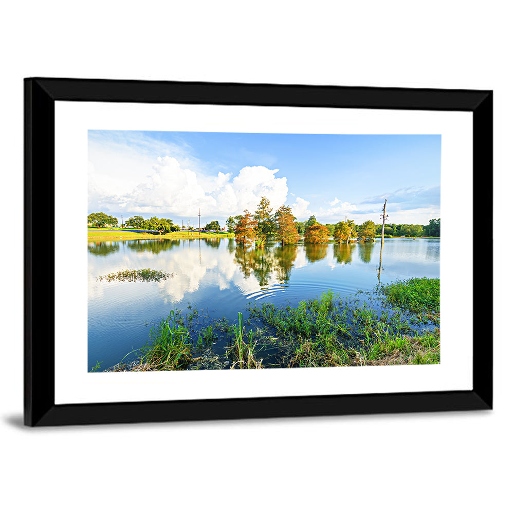 Lafayette Bayou Reflection Wall Art