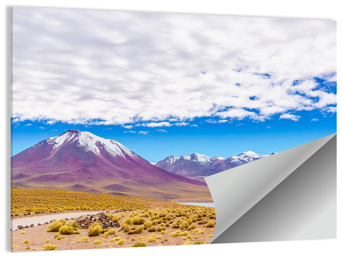 Lascar Snow-capped Volcano Wall Art as a poster print