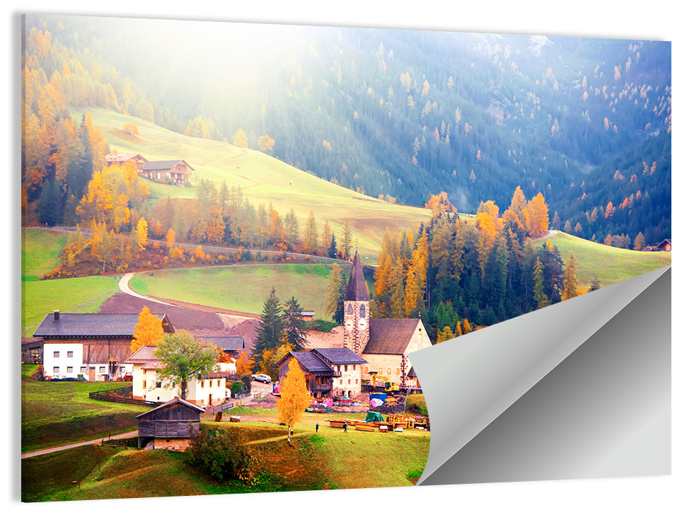 Santa Maddalena Golden Hour Wall Art
