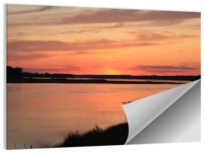 Missouri River Sunset at Dusk Wall Art