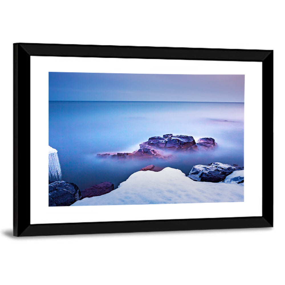 Lake Superior Shoreline at Twilight Wall Art