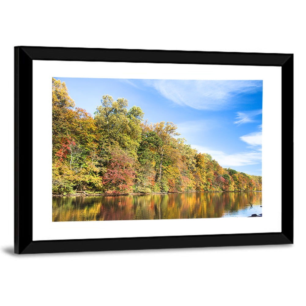 Lake Surprise Autumn Reflection Wall Art