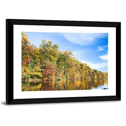 Lake Surprise Autumn Reflection Wall Art
