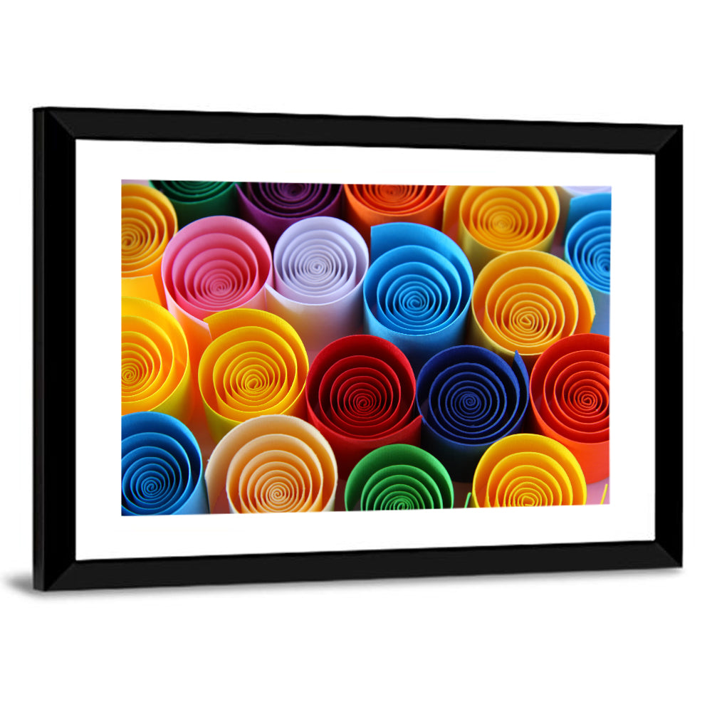 Quilled Color Spirals Wall Art
