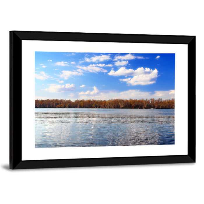 Andalusia Slough Autumn River Wall Art as a framed print