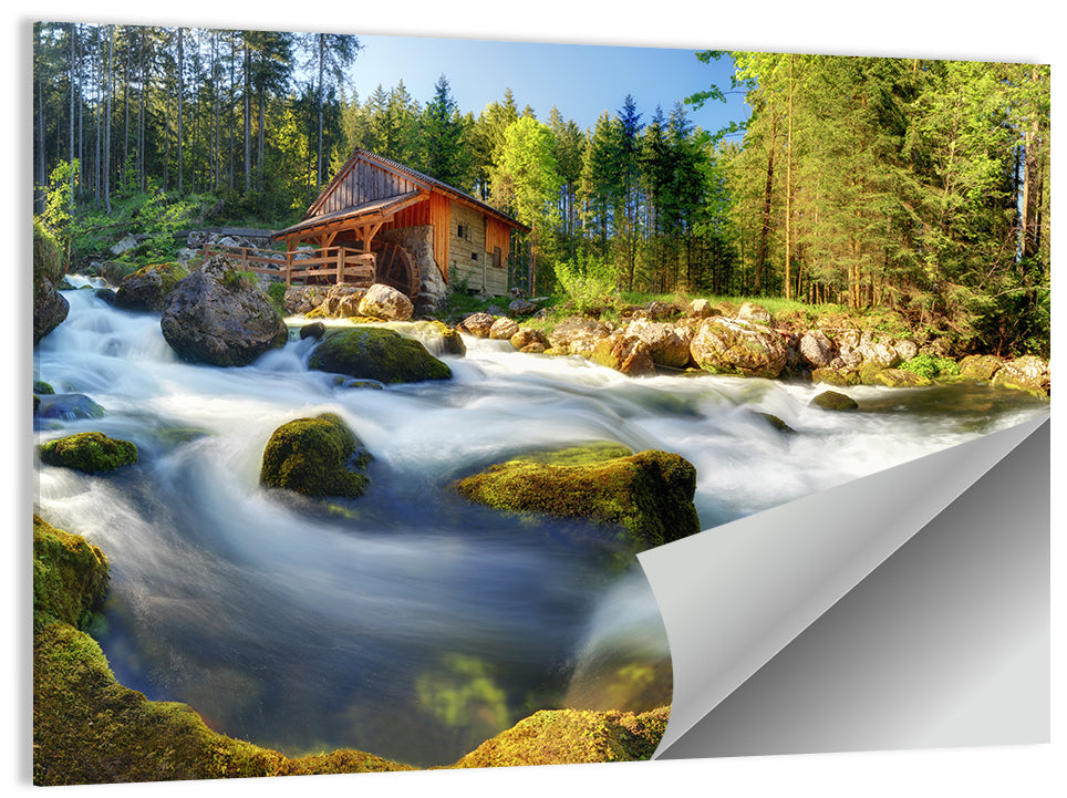 Salzburg Stream with Watermill Wall Art