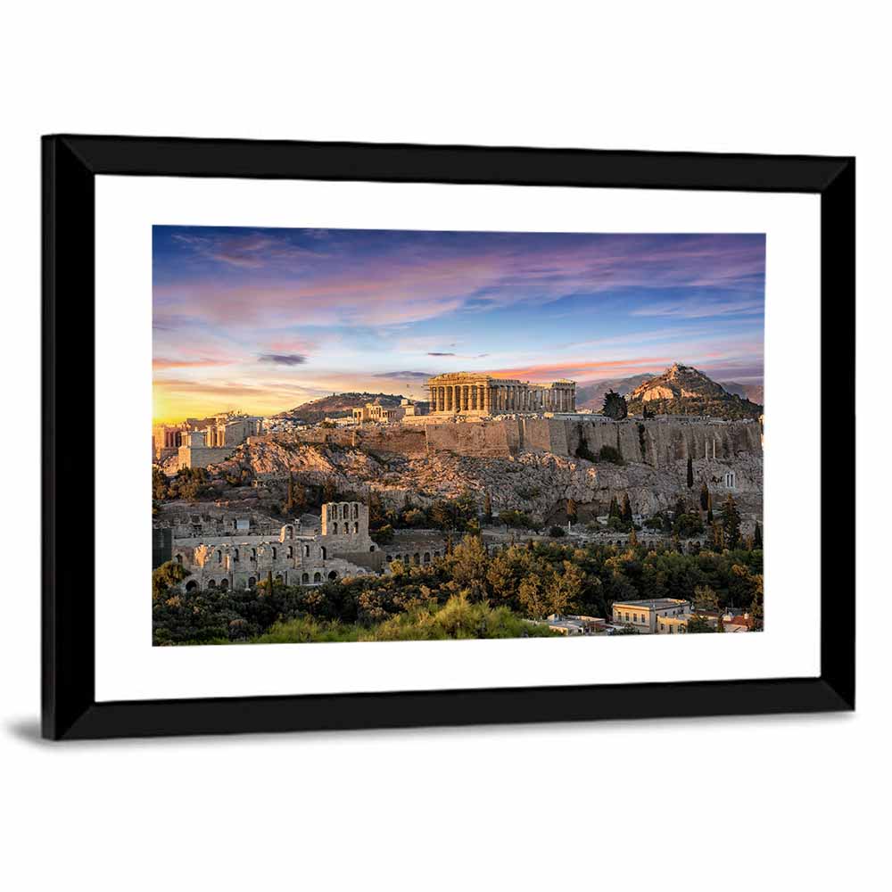 Parthenon at Sunset Wall Art