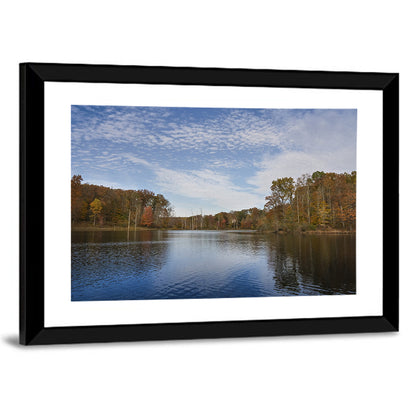Seneca Lake Autumn Reflection Wall Art