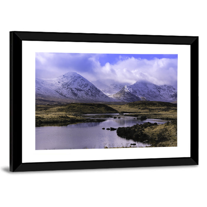 Loch Tulla Hills Wall Art as a framed print