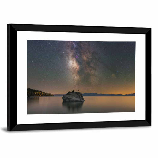 Milky Way Over Bonsai Rock Wall Art