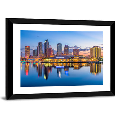 Tampa Twilight Skyline Wall Art