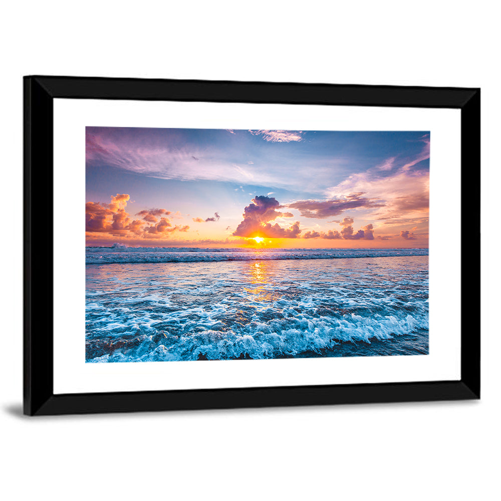 Sunburst Ocean Wave Wall Art