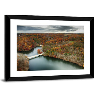 Seneca Lake Aerial View Wall Art