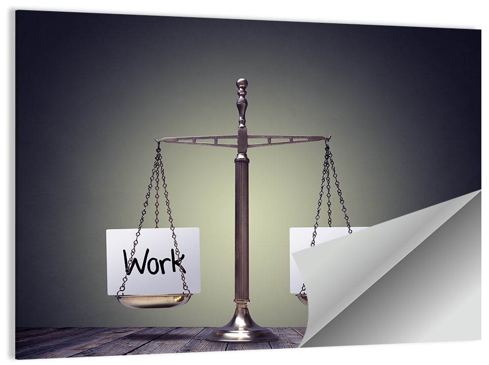 Metallic Scale: Work and Life Wall Art