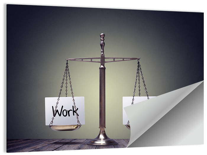 Metallic Scale: Work and Life Wall Art as a poster print