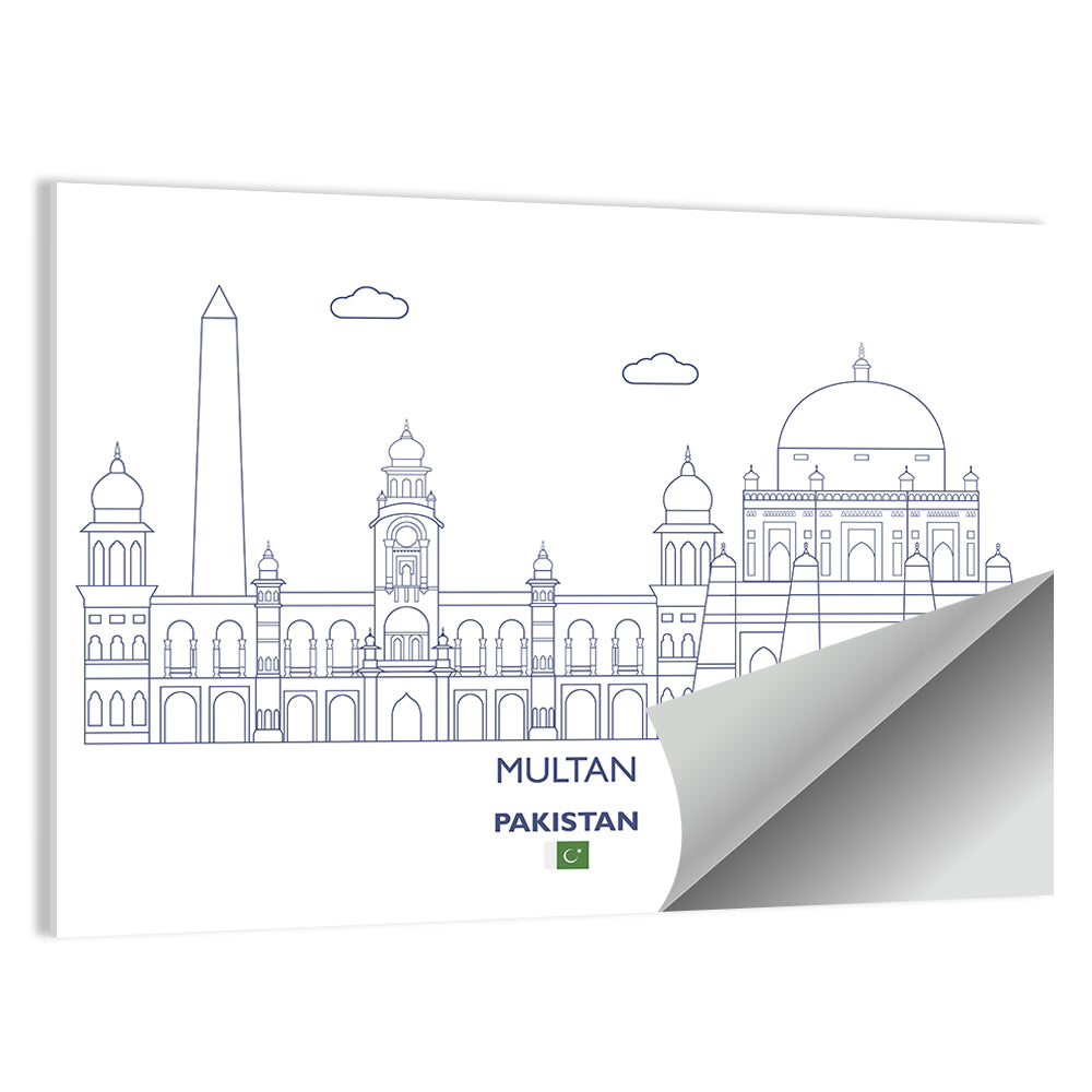 Multan Skyline with Shah Rukn-e-alam Wall Art