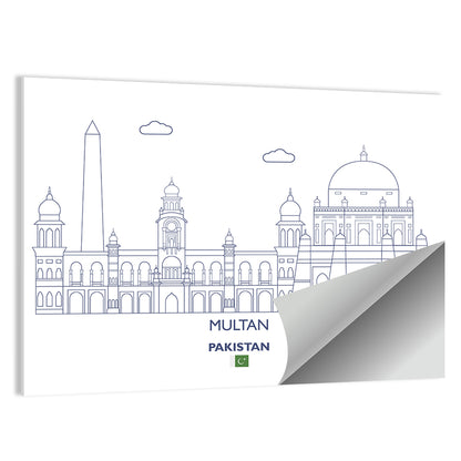 Multan Skyline with Shah Rukn-e-alam Wall Art