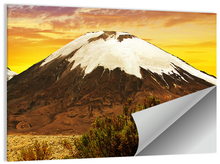 Parinacota Volcano Wall Art as a poster print