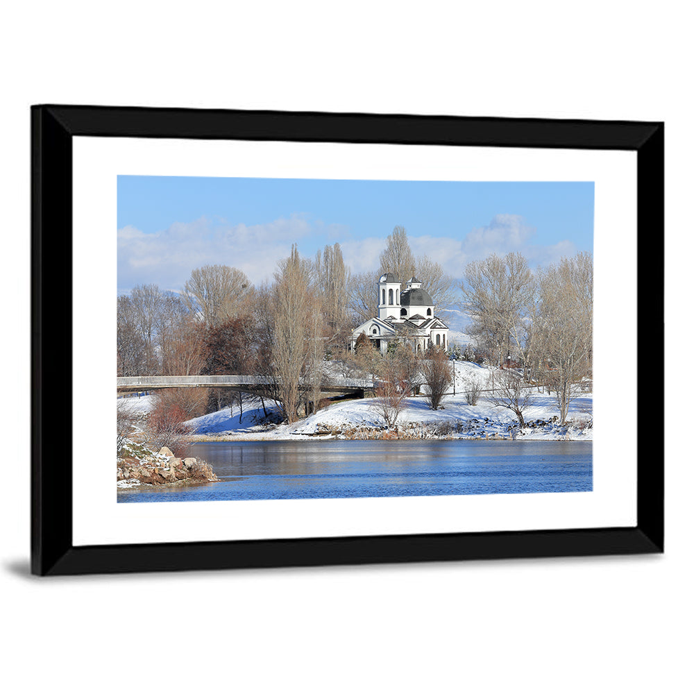 St Naum Ohridski Church by Lake Wall Art