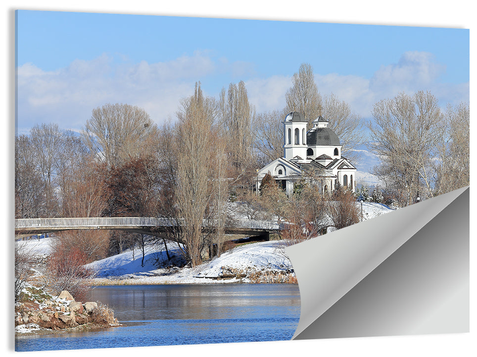 St Naum Ohridski Church by Lake Wall Art
